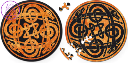 CURIOSI Oboustranné dřevěné puzzle Double: Pes 88 dílků