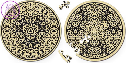 CURIOSI Oboustranné dřevěné puzzle Double: Písek 88 dílků