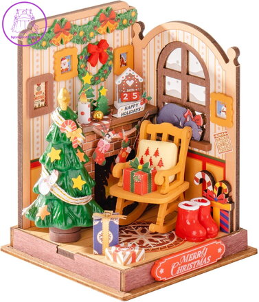 ROBOTIME Rolife DIY House: Vánoce u krbu 73 dílků