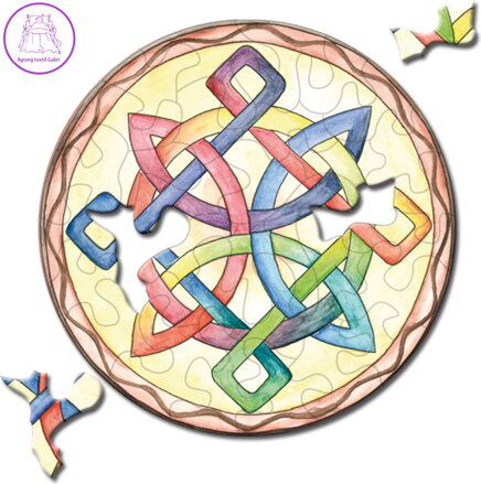 CURIOSI Kulaté puzzle Picoli: Uzel 33 dílků