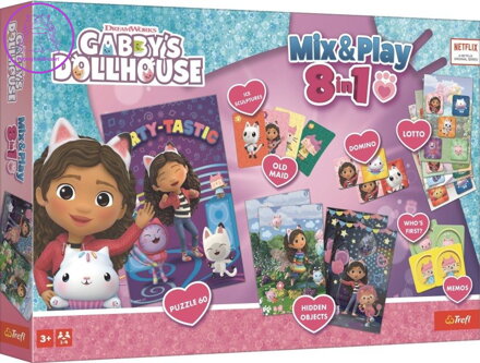 TREFL Sada her Mix&Play 8v1 Gábinin kouzelný domek