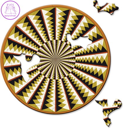 CURIOSI Kulaté puzzle Picoli: Kolotoč 33 dílků