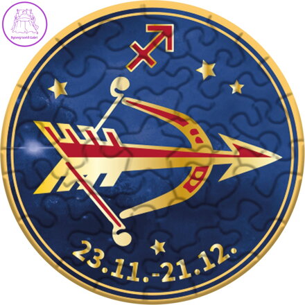 CURIOSI Kulaté puzzle Zvěrokruh: Střelec 33 dílků