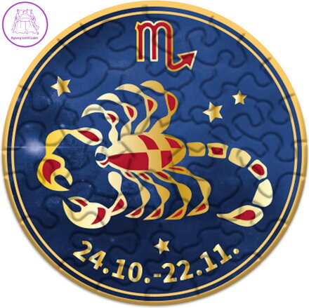 CURIOSI Kulaté puzzle Zvěrokruh: Štír 33 dílků