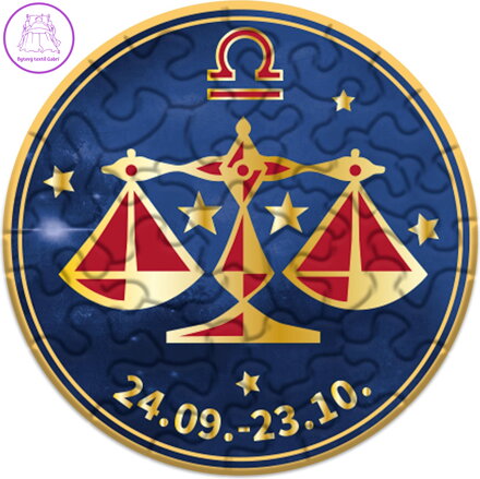 CURIOSI Kulaté puzzle Zvěrokruh: Váhy 33 dílků