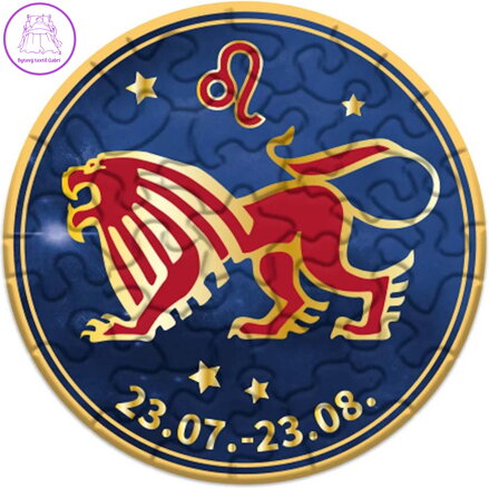 CURIOSI Kulaté puzzle Zvěrokruh: Lev 33 dílků