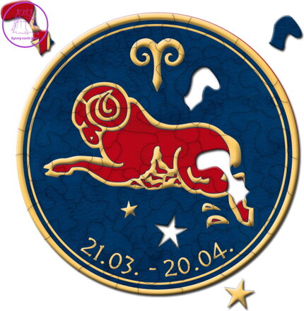 CURIOSI Kulaté puzzle Zvěrokruh: Beran 33 dílků