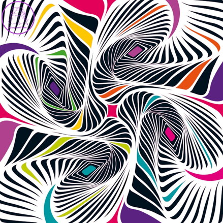 CURIOSI Čtvercové puzzle Q Shake: Vzor II 72 dílků