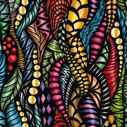 CURIOSI Čtvercové puzzle Q Gold: Vzor I 72 dílků