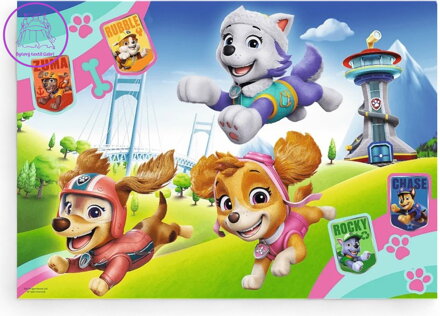 TREFL Třpytivé puzzle Tlapková patrola 100 dílků