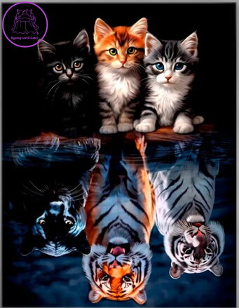NORIMPEX Diamantové malování Kočky a šelmy 30x40cm