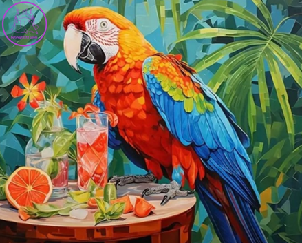 NORIMPEX Diamantové malování Tropický koktejl 30x40cm