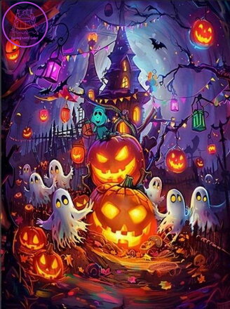 NORIMPEX Diamantové malování Halloween 30x40cm