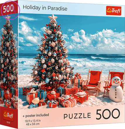 TREFL Puzzle Vánoce v ráji 500 dílků
