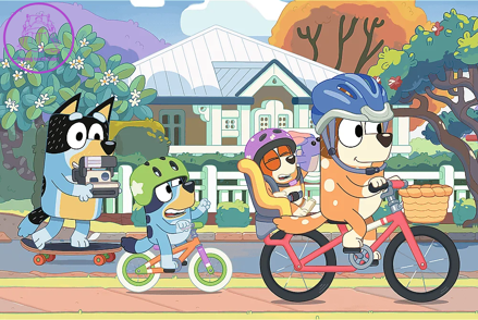 TREFL Puzzle Šťastný Bluey 100 dílků