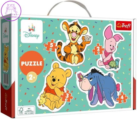 TREFL Baby puzzle Medvídek Pú 4v1 (2,3,4,5 dílků)