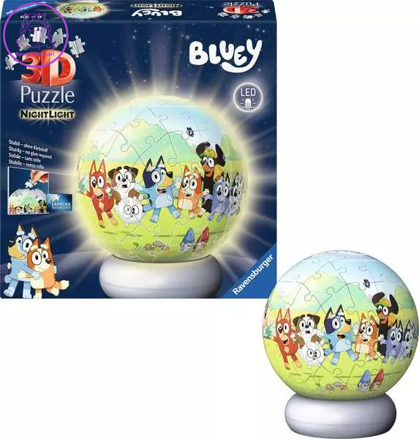 RAVENSBURGER Svítící 3D puzzle Bluey (Noční edice) 72 dílků