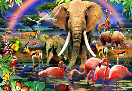 BLUEBIRD Puzzle Africká savana 1000 dílků