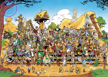 RAVENSBURGER Puzzle Asterix a Obelix: Rodinná fotka 1000 dílků