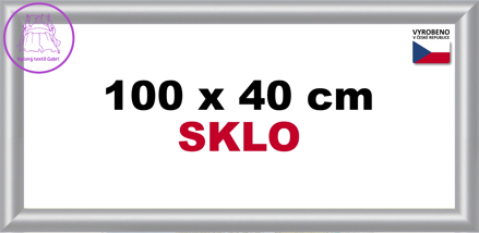 BFHM Plastový rám na puzzle 100x40cm - stříbrný