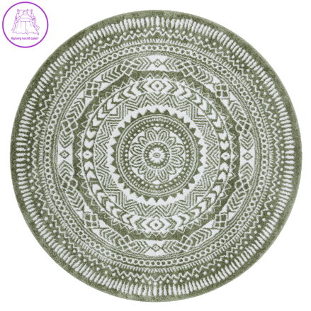 Kusový koberec Napkin green kruh