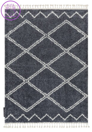 Kusový koberec Berber Asila B5970 grey and white