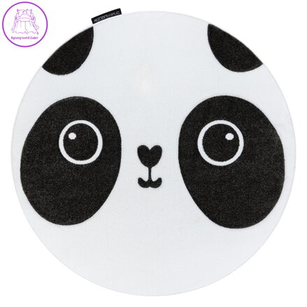 Dětský kusový koberec Petit Panda white kruh
