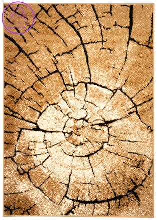 Kusový koberec Superwood brown