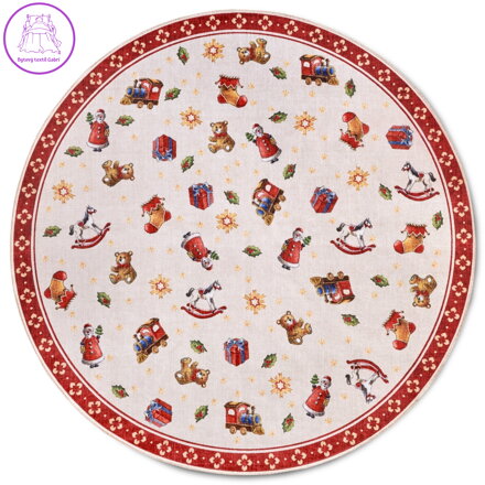 Kusový koberec Villeroy & Boch Toy's delight s potiskem 106192 Red, Multicolor kruh