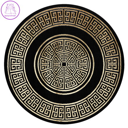 Kusový koberec Allure 1968 black/gold kruh