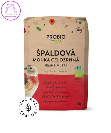 Mouka špaldová celozrnná jemná BIO 1kg Probio  2618