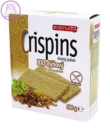 Crispins plátek dýňový s koriandrem BIO 100g Extrudo bez lepku 1090