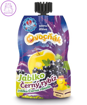 Mošt jablko,černý rybíz 200ml Ovocňák 1165