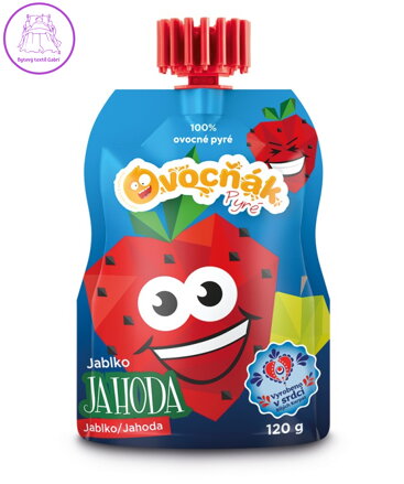 Pyré jablko jahoda 120g Ovocňák bez lepku 1185