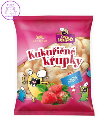 Kukuřičné křupky JAHODA 90g REJ 2744