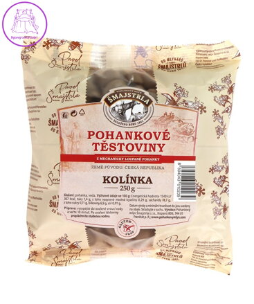 Těstoviny pohankové kolínka 250g Šmajstrla bez lepku 2849