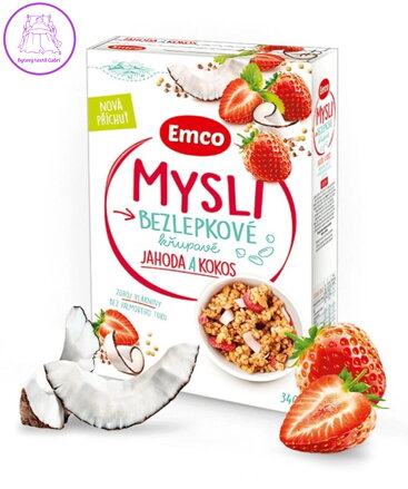 Mysli křupavé jahoda a kokos 340g Emco bez lepku 5627