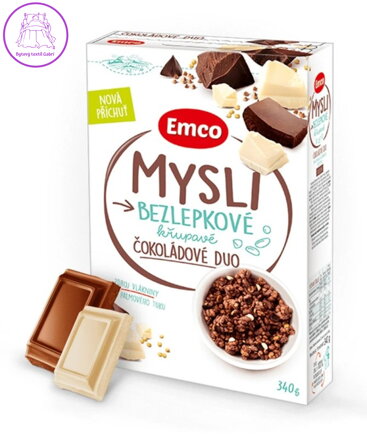 Mysli křupavé čokoládové duo 340g Emco bez lepku 5628