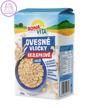 Vločky ovesné BEZ LEPKU celé  500g Bonavita 6016