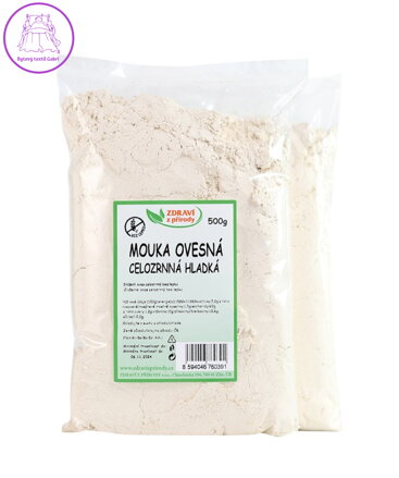 Mouka ovesná celozrnná hladká 500g ZP bez lepku 1455