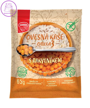 Kaše ovesná omega3 s rakytníkem 65g Semix bez lepku 1593