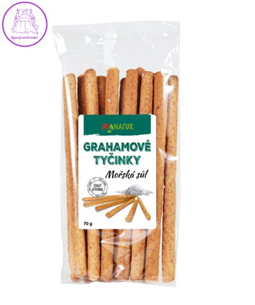 Grahamové celozrnné tyčinky mořská sůl 70g IPJ NATUR 2572