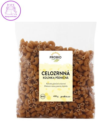 Těstoviny pšeničné kolínka celozrnné BIO 400g Probio 2633