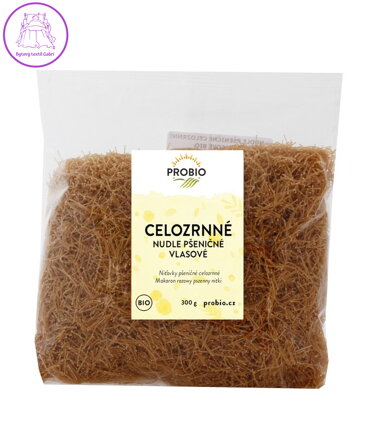Těstoviny pšeničné vlasové nudle celozrnné BIO 300g Probio 2634