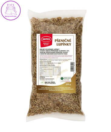 Lupínky pšeničné celozrnné 250g Semix 2504