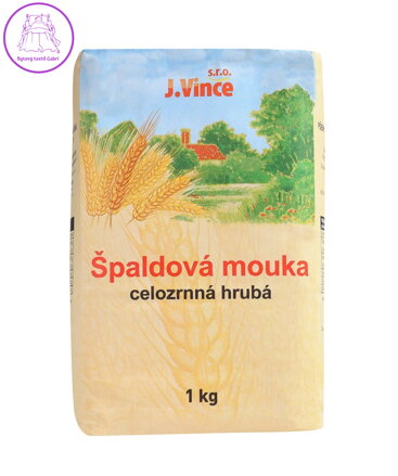 Mouka špaldová celozrnná hrubá 1kg Vince 2907