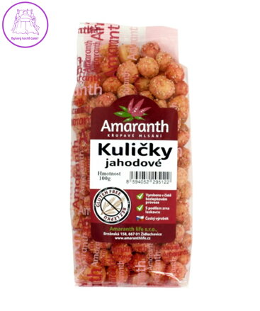 Kuličky jahodové 100g Amaranth bez lepku 145
