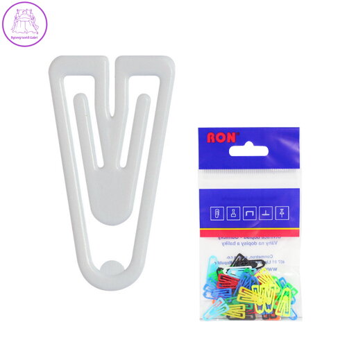 Dopisní spony plastové 621, tvar V, 21 mm (10 ks)