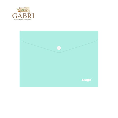 Obal s patentkou PP / A5 Pastel - zelený