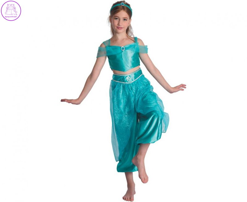 Dětský kostým Arabská princezna (košile, kalhoty, čelenka), velikost 130/140 cm